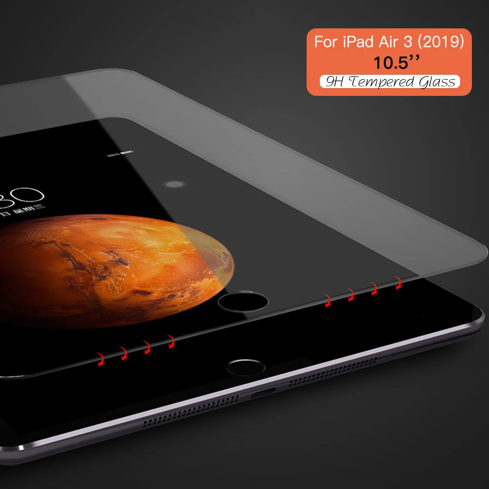 

Защита экрана для iPad Air 3 10,5 ''2019 A2152 A2153, пленка из закаленного стекла для ipad Air 2019 10,5'' air3 A2123 A2154, полное покрытие