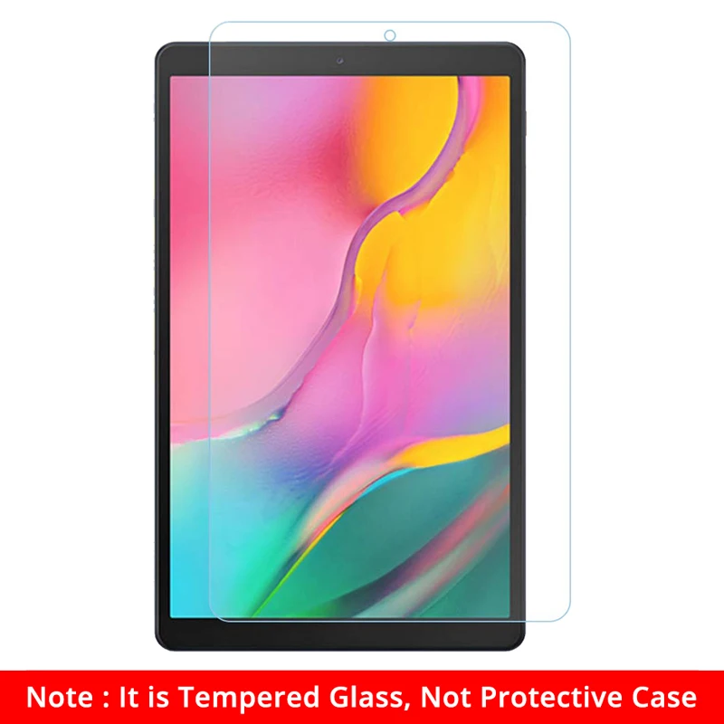 360 Вращающийся чехол для Samsung Galaxy Tab A 10,1 T510 T515 SM-T510 SM-T515 складной чехол-подставка из ПУ Кожаный чехол Funda - Цвет: Glass Film(Not Case)