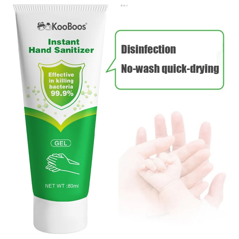 80 мл одноразовый гель быстро впитывающий антибактериальный для рук ручная