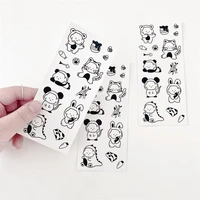 cartoon plush dog lamb cute stickers%e2%80%8b korean ins brief strokes children diy paster stationery decorative sticker kawaii labels