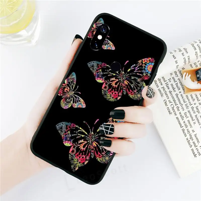 

Cute Butterfly Patterned Phone Cases For Xiaomi Redmi note 7 8 9 t k30 max3 9 s 10 pro lite