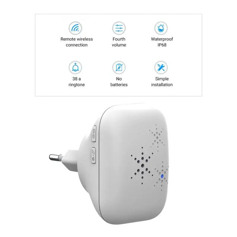 

1pc Smart Home Doorbell Wireless Waterproof Deurbel Security Door Bell Cordless Ring Dong Calling Timbre Inalambrico Exterior