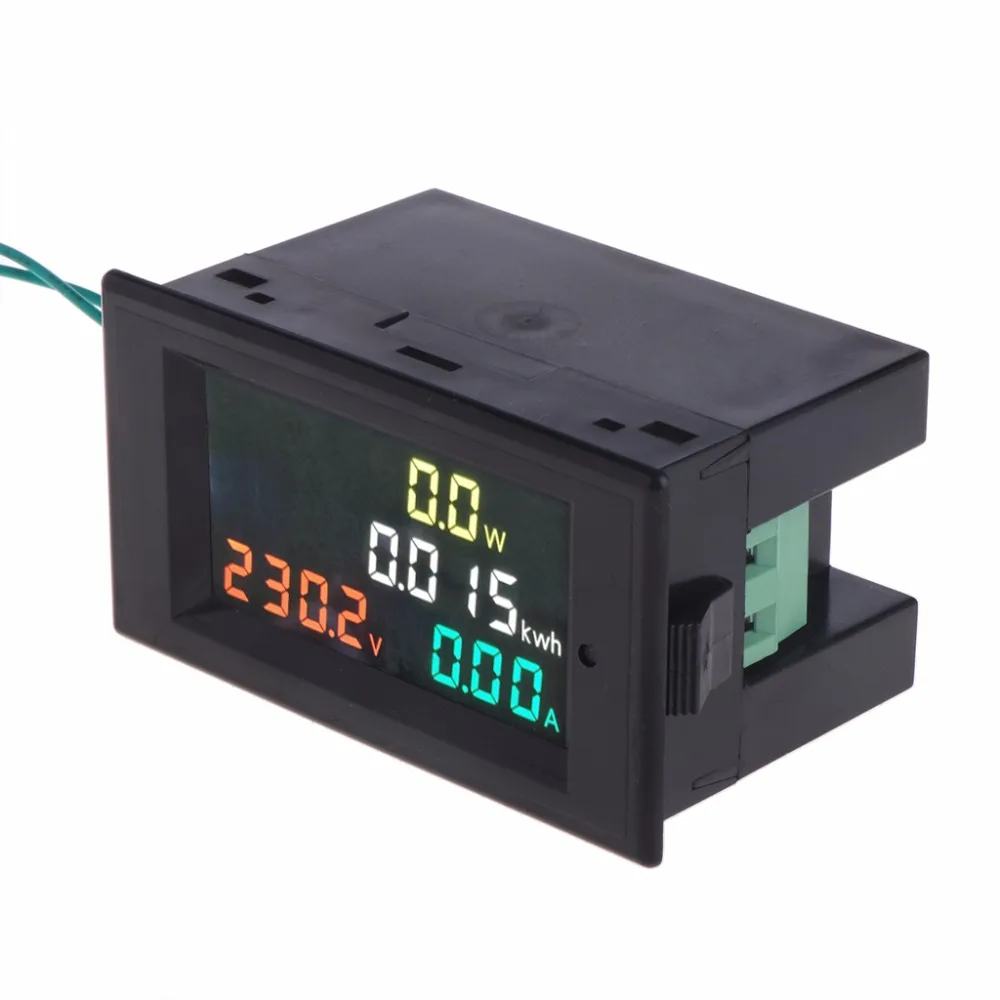 

Energy Meter AC 80-300V Voltmeter Ammeter Power Energy Meter Volt Amp Power Kwh Meter 100A CT