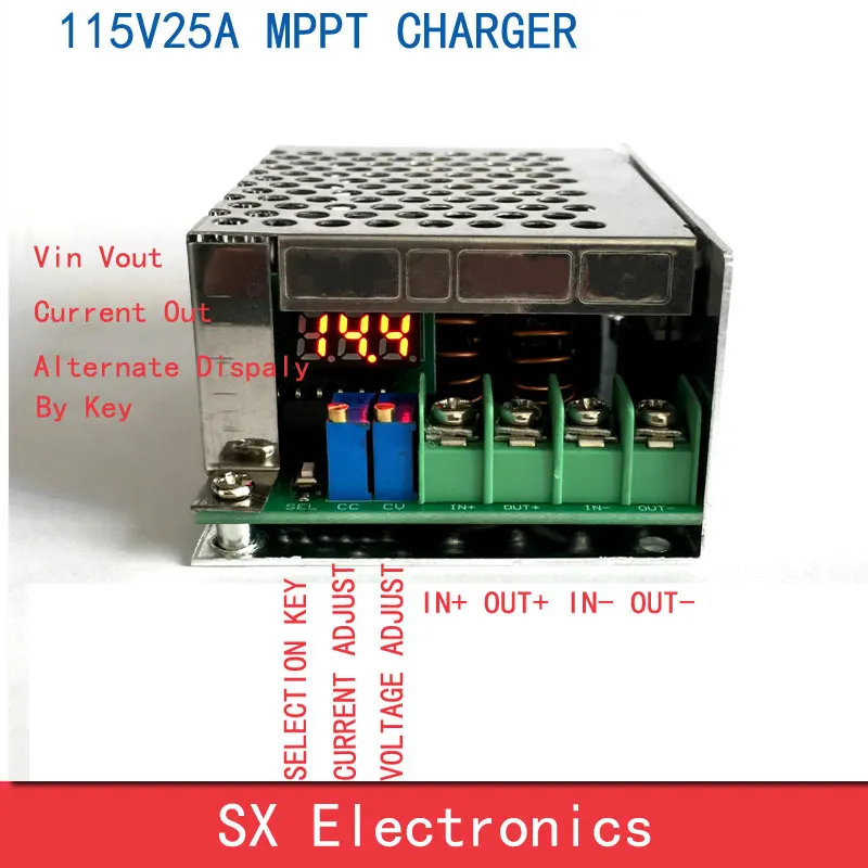 MPPT Солнечный контроллер заряда 110V25A понижающий заряд всех видов батареи 84V72V60V48V36V24V12V литиевая Регулируемая сила тока