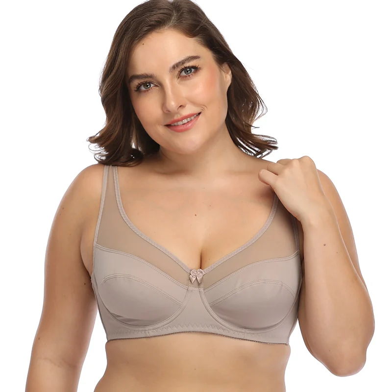 

34 36 38 40 42 44 46 C D DD DDD E F Womens Plus Size Non-padded Underwire Underwear Lingerie Full Coverage Lace Minimizer Bra