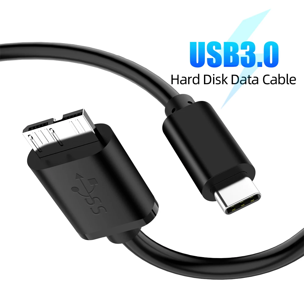 1 м/0 5 м USB C к Micro 3 0 Шнур Тип штекер B Штекер кабель USB3.0 для зарядки данных жесткого