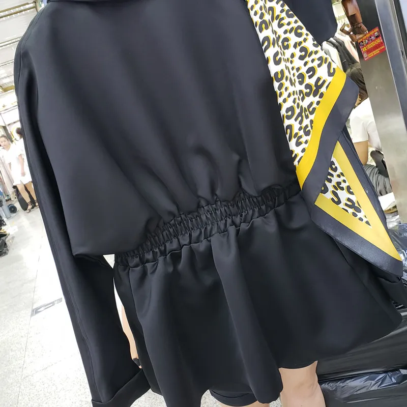 Getвесенний Женский блейзер с леопардовым принтом женский черный длинный рукав