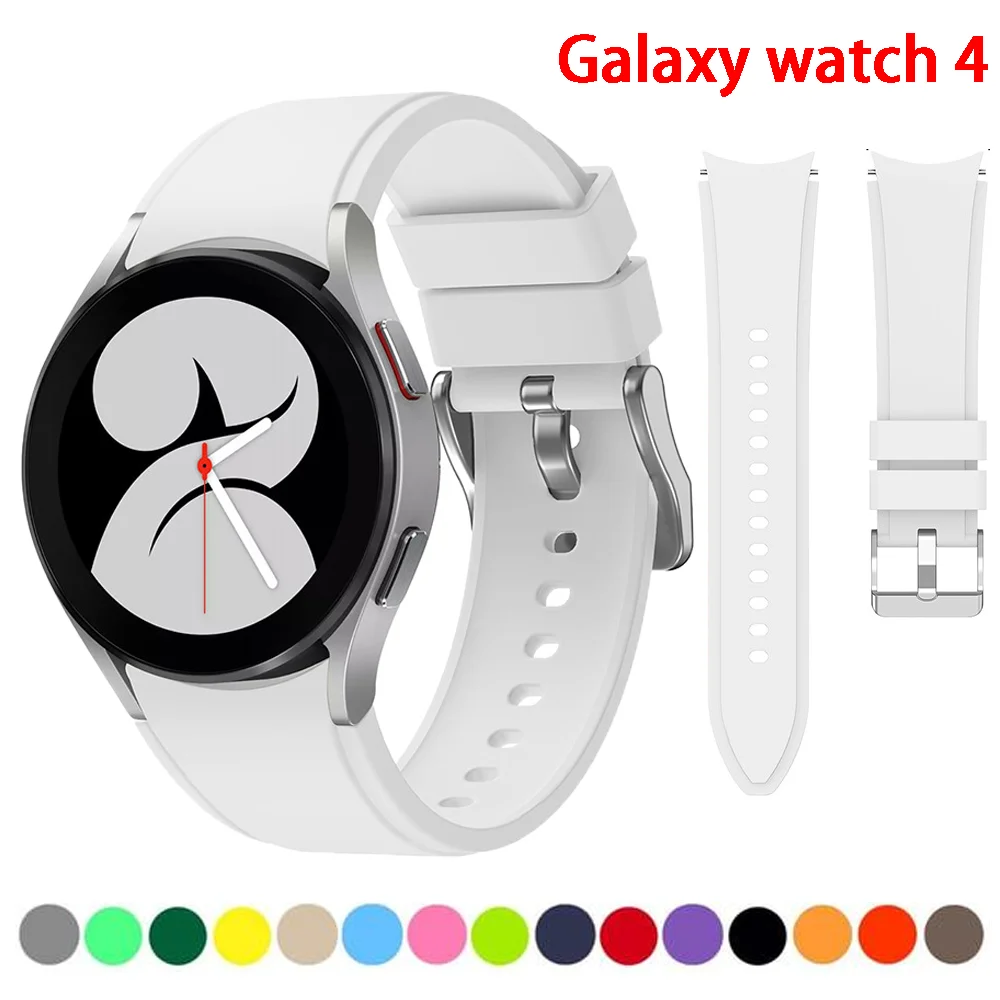 

Strap For Samsung Galaxy Watch 4 classic 46mm 42mm smartwatch Silicone Ridge Sport correa Bracelet Galaxy Watch 4 44mm 40mm band