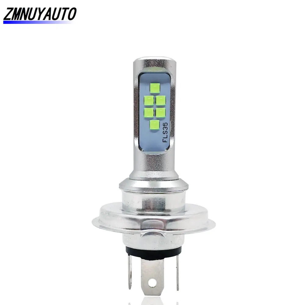 H4 HS1 светодиодная фара для мотоцикла 12 SMD 1200LM Hi Lo лампа скутера ATV аксессуары