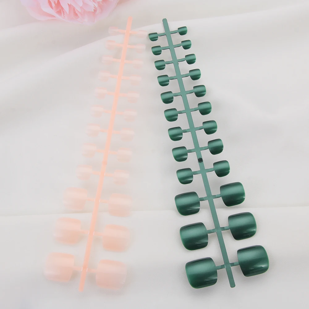 24 шт. модные дизайнерские кончики для ногтей конфетного цвета|Накладные ногти| |