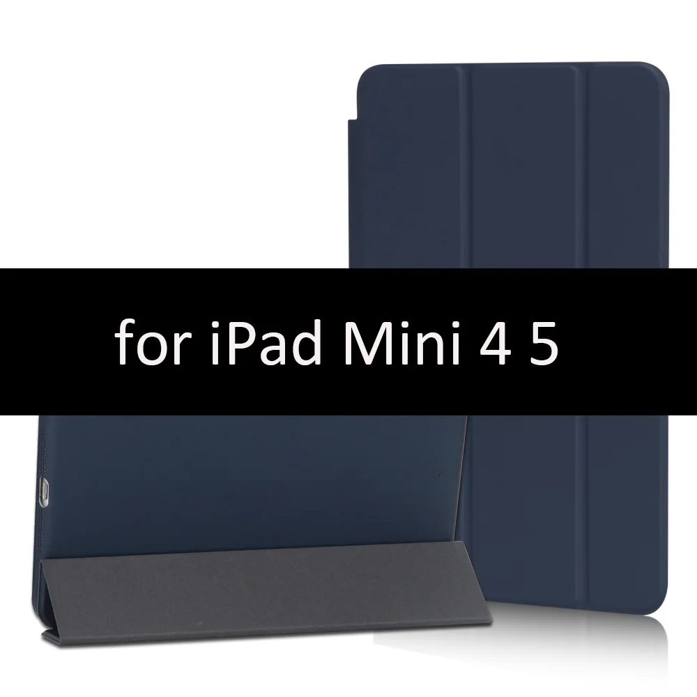 Чехол для iPad Mini 5 4 3 2 1 чехол GOLP PU кожаный тройной бумажник откидной стенд магнитный автоматический режим сна смарт-чехол для iPad Mini 5 чехол - Цвет: Dark Blue-45