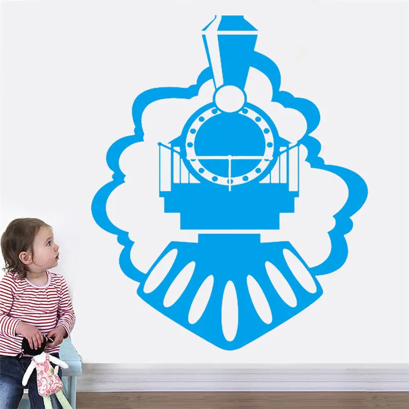 Ретро поезд стикеры на обои локомотив домашний декор из винила для детской