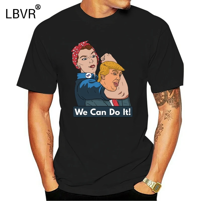 Распродажа Классическая модная футболка с изображением сброса Трампа-да мы