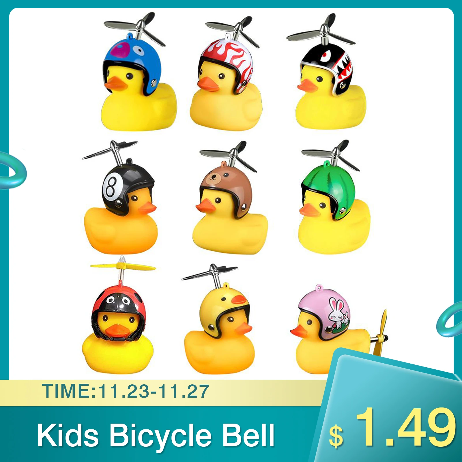 Колокольчик на руль велосипеда для взрослых и детей с изображением маленькой