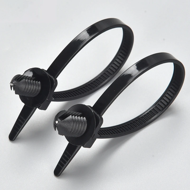 

Nylon Push Mount Car Dome Cable Zip Tie, 168mm Length, 50 Pcs, Black X37B