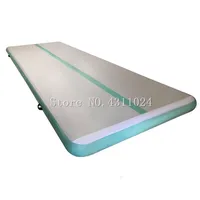 Mint Green Color Inflatable Gymnastics Mat For Cheerleading 6M/7M/8M Air Track Mats With Pump Home Use Air Floor DWF Material