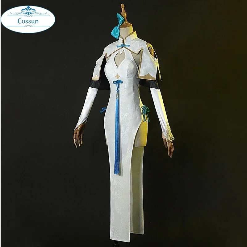 

Джинсовое платье Чонсам Genshin Impact, игровой костюм для косплея, костюм на Хэллоуин для ролевых игр, наряд для вечеринки для женщин и девочек
