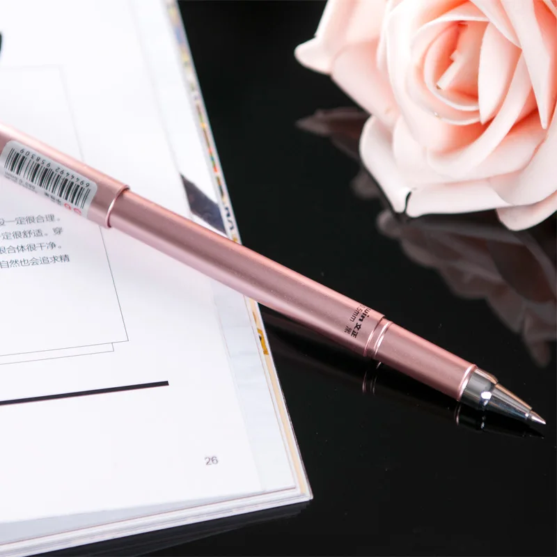 

1PC High Quality Solid Color Black Ink Unisex Pen 0.5mm Needle Gel Pen Office Learning Writing Pen School Supply