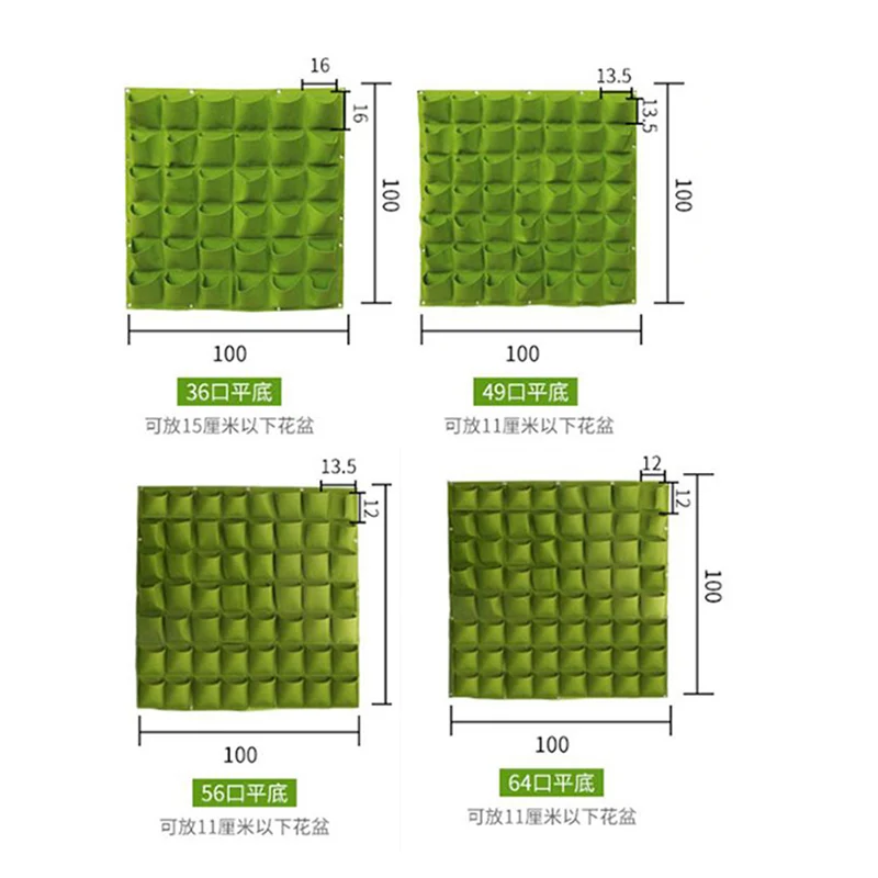 

wall flower Grow Bags pocket vertical garden Planting Hanging home plant tools fabric Vegetable planter jardin growing pots