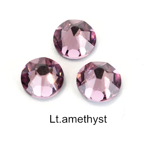 lt Amethyst 144 шт цветные горячие ремонтные стразы, платья, свадебные платья, украшения, 16cut 8 Big 8 Small Iron Stone, стразы горячей фиксации Y3836 - Цвет: lt Amethyst