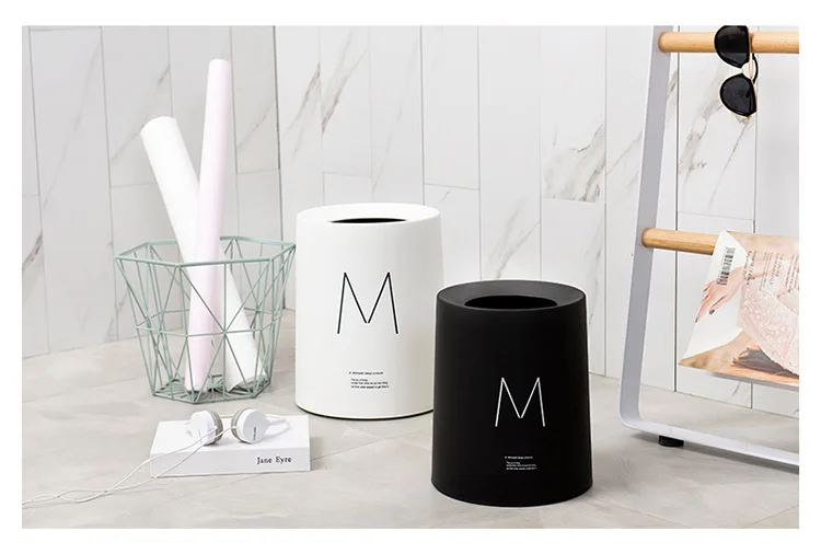 1 шт. пластиковая корзина для мусора без крышки ок 1121 | Дом и сад