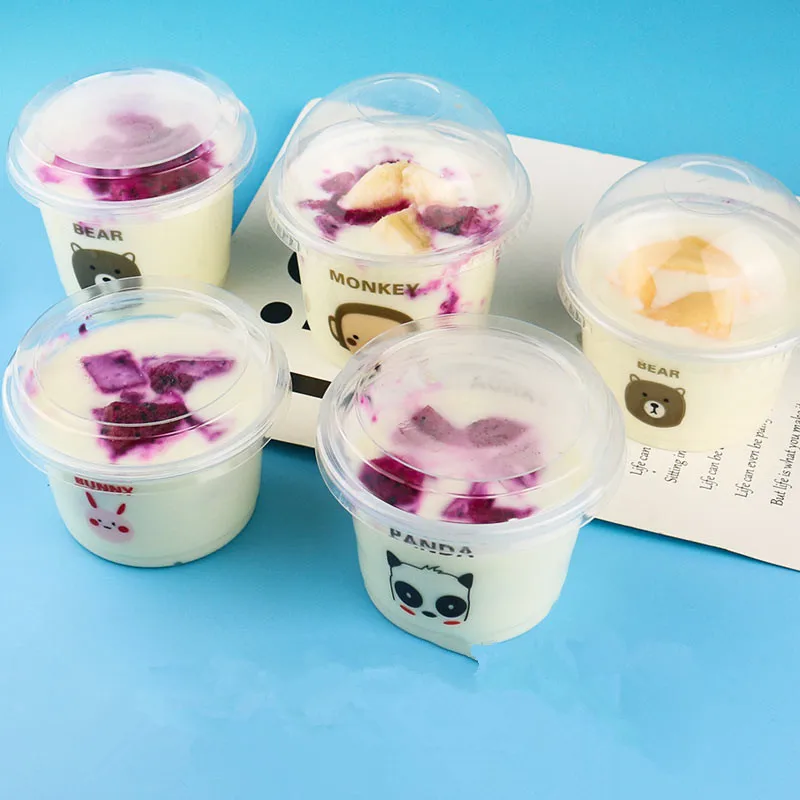 50 шт креативная мультяшная Одноразовая чашка для пудинга 250 мл вечеринки
