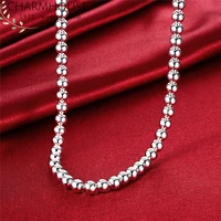 silver necklaces for women 925 sterling silver 10mm buddha bead chain necklace collier fashion jewelry accessories bijoux gifts