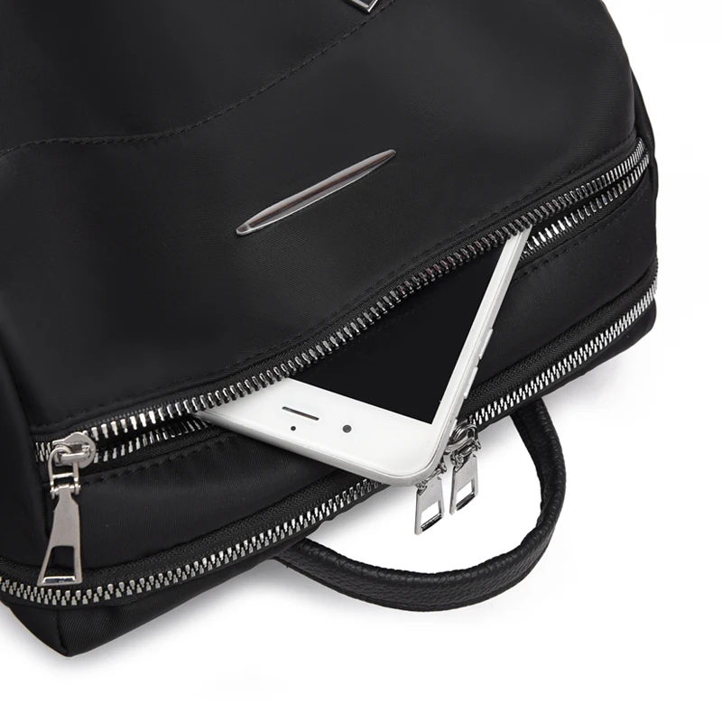 

Female backpack waterproof backpack large capacity stitching college style bag 5 color 2019 winter new warm color pink main
