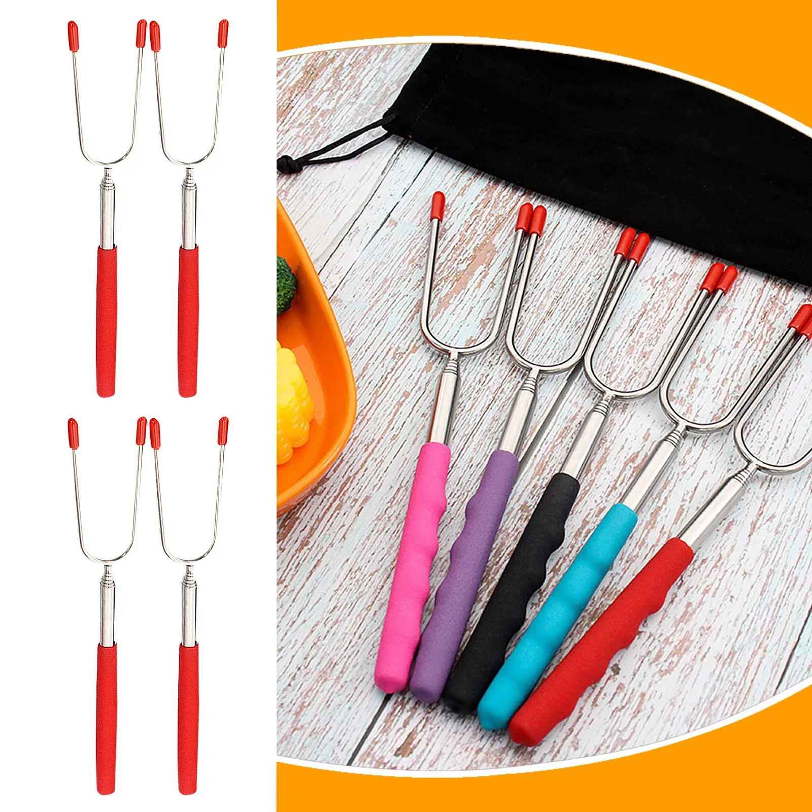 4 шт. Нержавеющая сталь мясо гриль барбекю вилка Для Фруктов Десертная Вилка