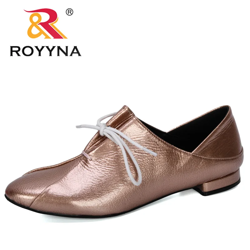 ROYYNA 2019 New Designer Fashion Shoes Women Casual Point Toe Loafers Working Ladies Outdoor Walking Party Pumps Feminimo | Обувь