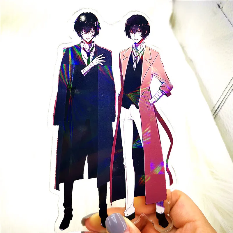 Аниме Bungou бродячие собаки Дисплей Стенд фигурка модель пластина Держатель японский мультфильм рисунок акриловые украшения Рождественский подарок - Цвет: Лиловый