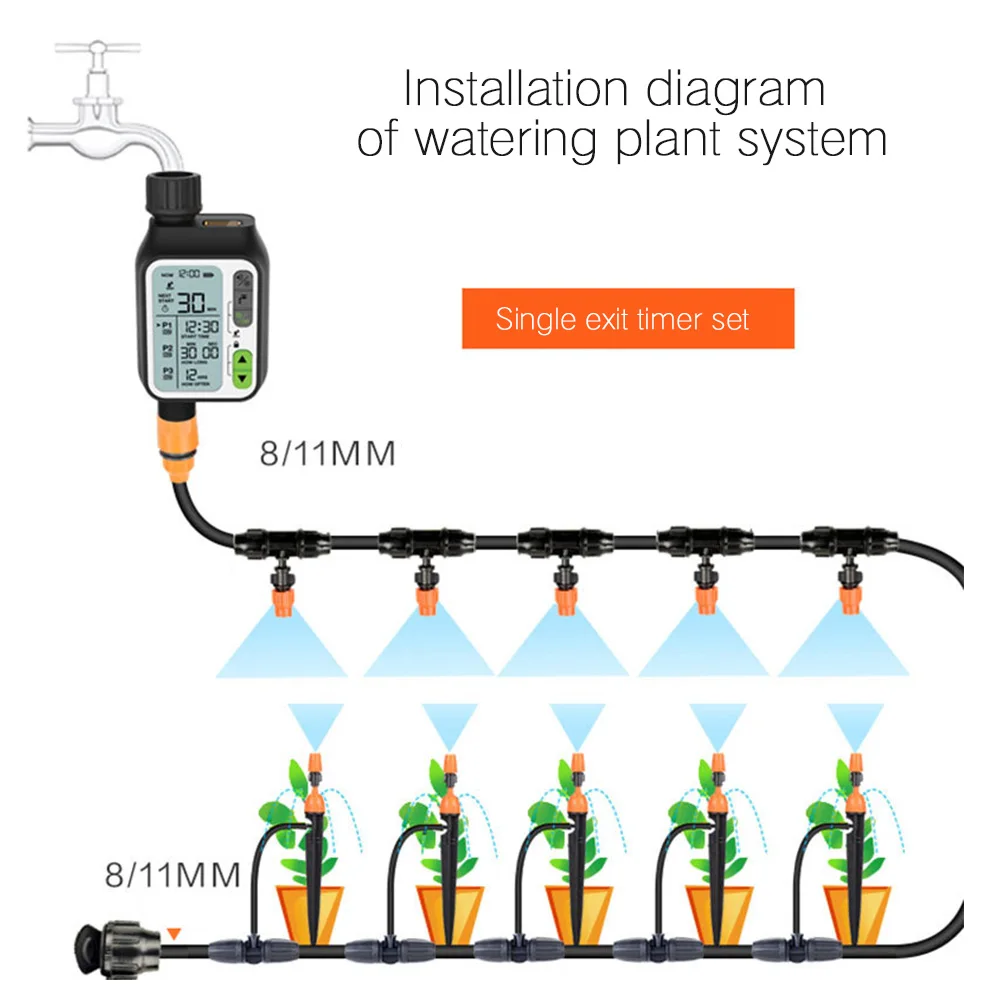 

Irrigation Timer LED Screen Sprinkler Garden Automatic Watering Timer With Rain Sensor Irrigation Device Watering Device Tool SD