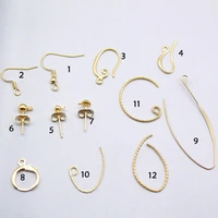 3 pairs handmade accessories bronze plated 18k gold real gold ear hook ear clip ear pin collection diy earrings earrings jewelry