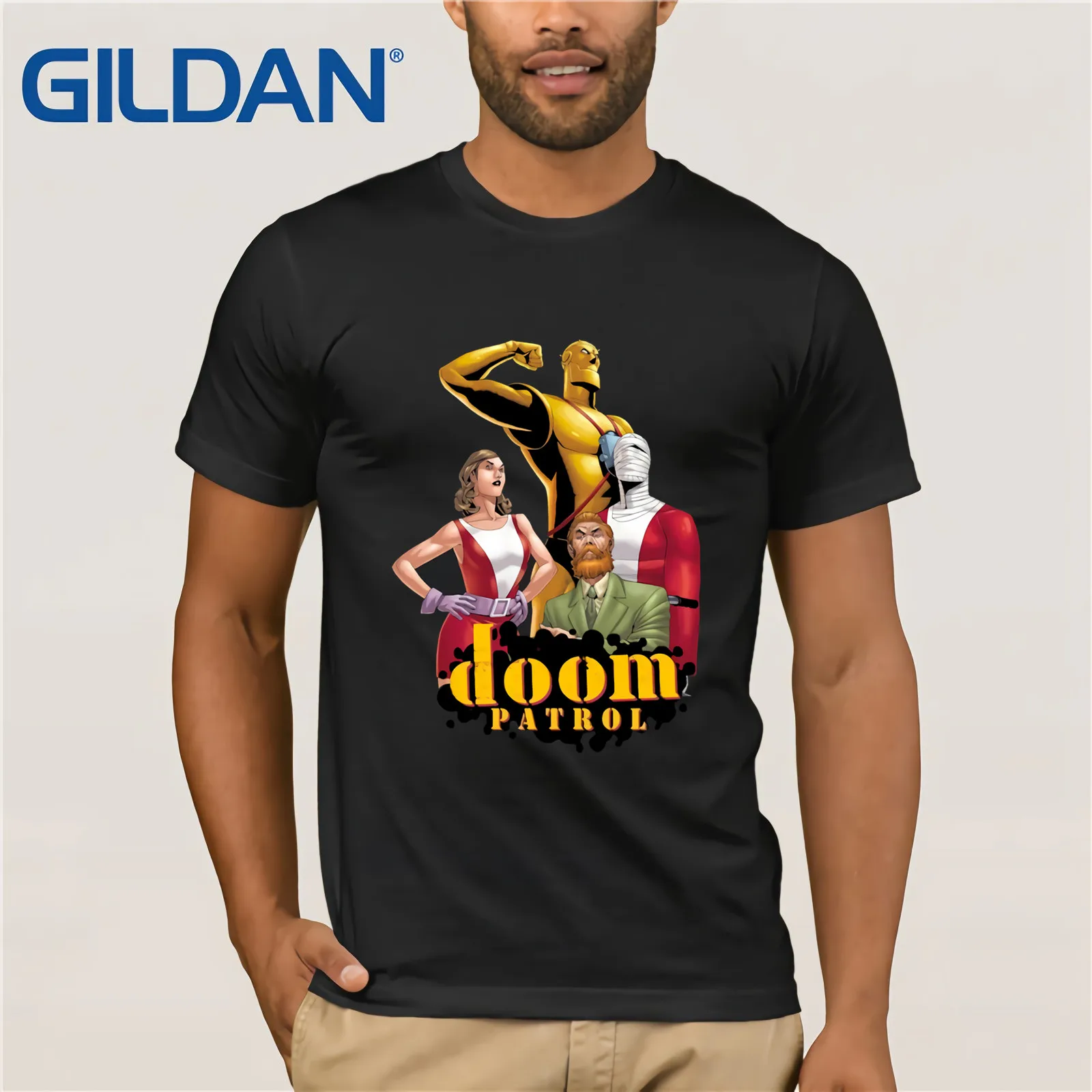 Рубашка Doom патруль лето 2019 Мужская футболка с коротким рукавом популярная
