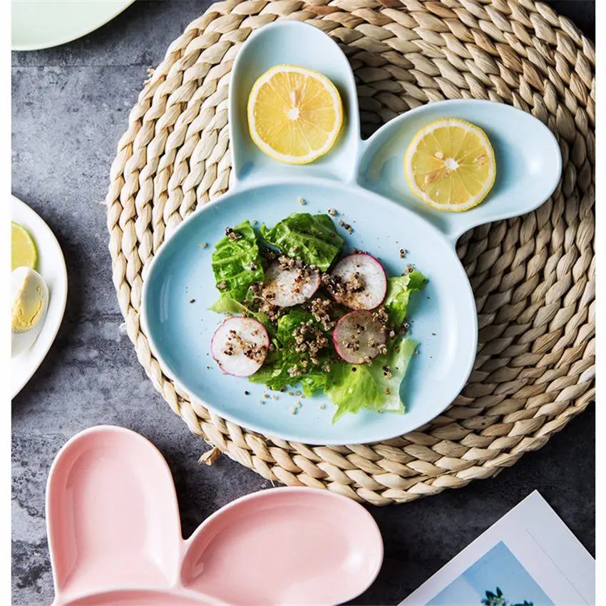 Милая миска из пшеницы в виде кролика детская посуда мультфильма пшеничной