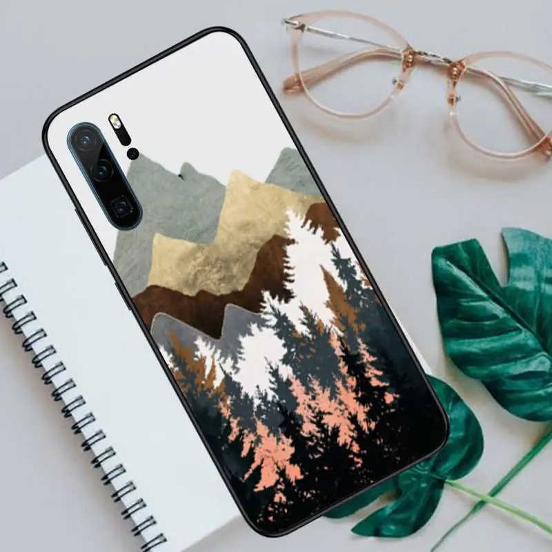 

Mountain Marble Moon Phone Case For Huawei P40 P20 P30 lite Pro P Smart 2019 Mate 40 20 10 Lite Pro Nova 5t