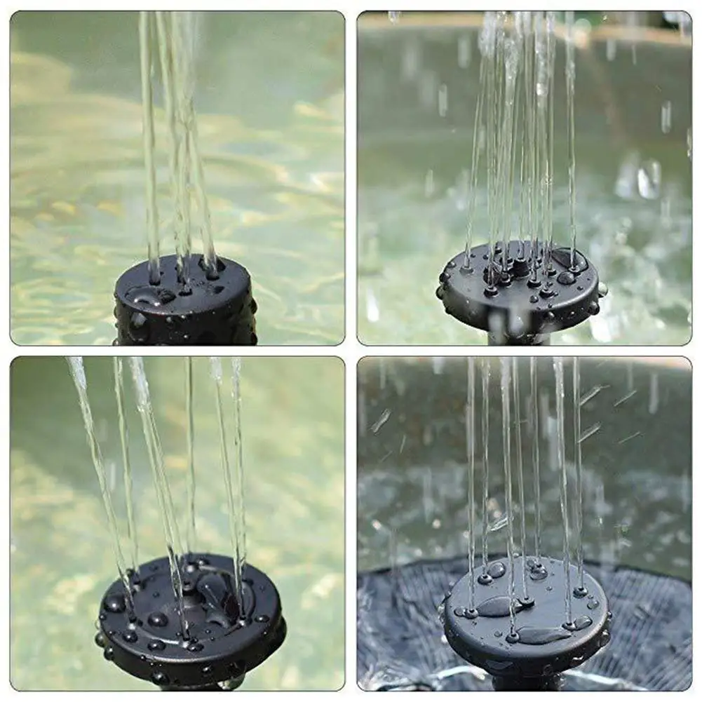 

7V / 1.4W Monocrystalline Silicon Solar Fountain Pump Round Bird Bath Fountain Water Pump Kit For Pond Pool Garden