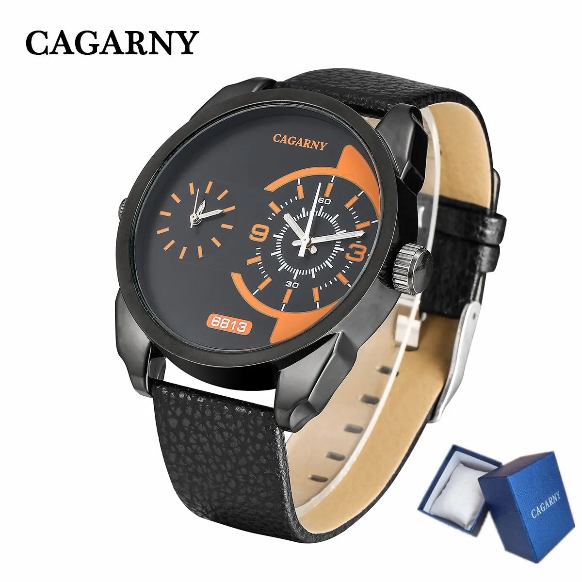 Часы мужские кварцевые с большим циферблатом модные роскошные спортивные