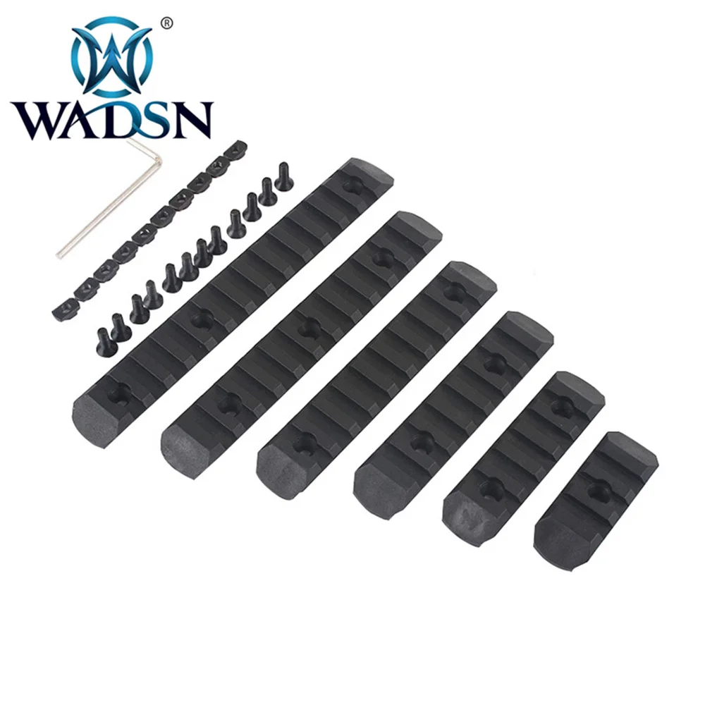 WADSN страйкбол KeyMod M-LOK полимерная направляющая набор (6 шт.) MLOK Softair Handguard Tactical Rails Cover