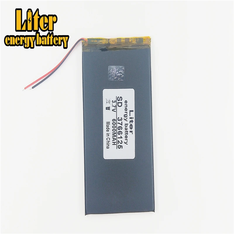37x66x125 мм 3 7 V 6000mah литиевая полимерная аккумуляторная батарея 3766125 с защитной