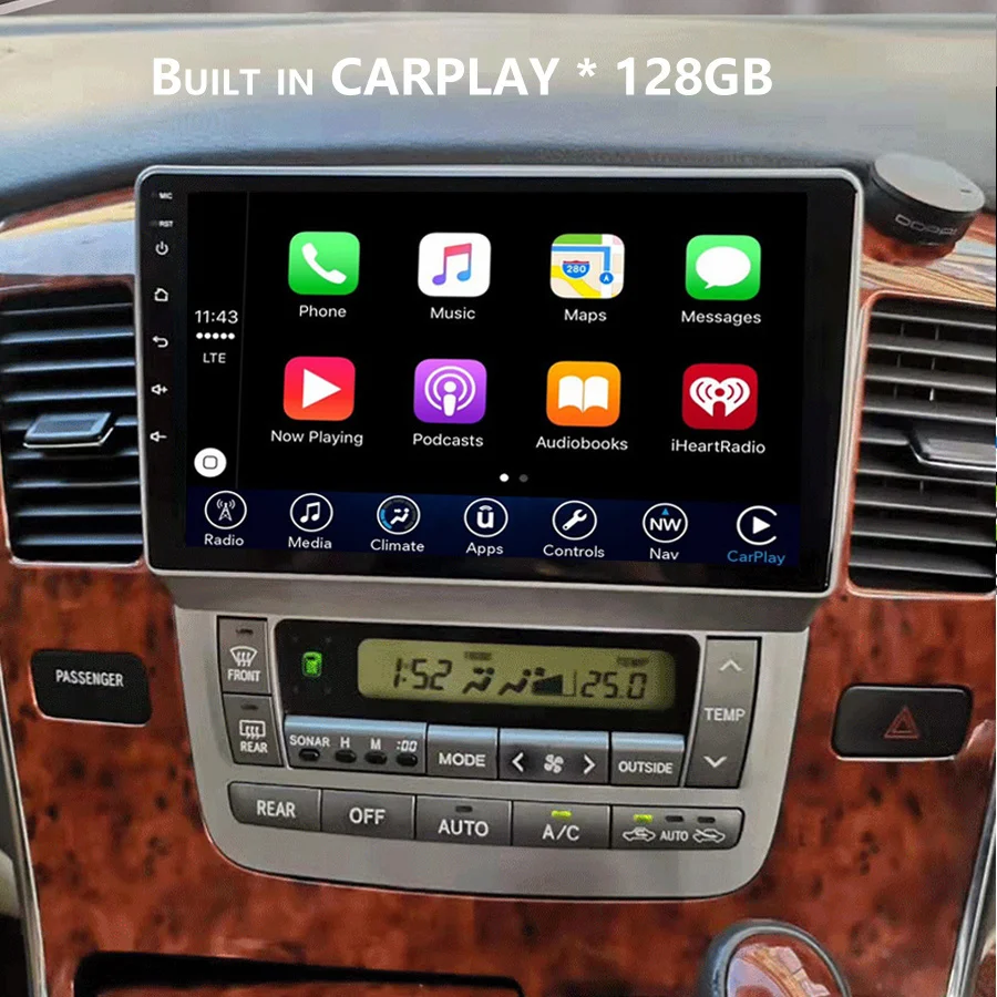 

2din Radio Android 11 Car Video Players Multimedia Autoradio Bluetooth Stereo For Toyota Alphard 2005 2006 2007 Car Stereo