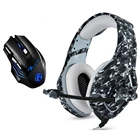 Камуфляжные Игровые наушники для PS4, проводные стерео басовые наушники 3,5 мм, шлем с микрофоном и игровые мыши для PS4, ПК, геймеров, XBOX