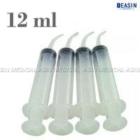 high quality 10pcbag dental materials silicone rubber conveyor disposable irrigation syringes rinse 12ml tips transport