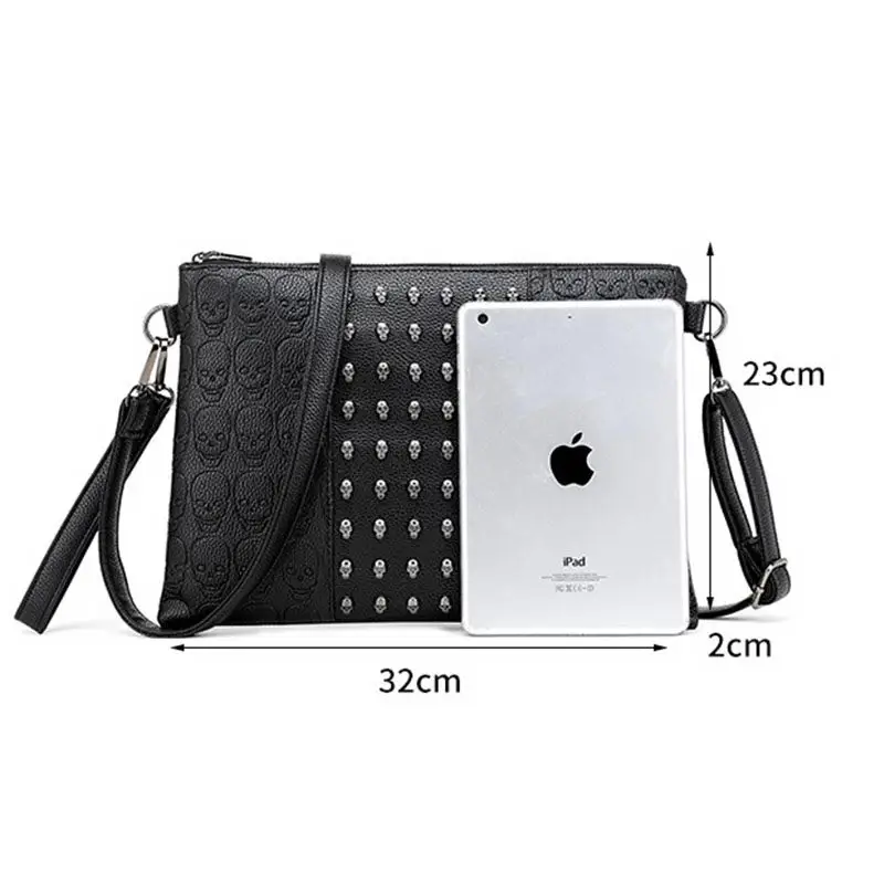 Женская сумка мессенджер через плечо с черепом в стиле хип хоп|Сумки ручками| |