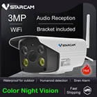 Камера видеонаблюдения Vstarcam, водонепроницаемая уличная полноцветная камера безопасности с ночным видением, Wi-Fi, 2 МП, 1080 пикселей, с ИК-подсветкой, с аудиозвуком