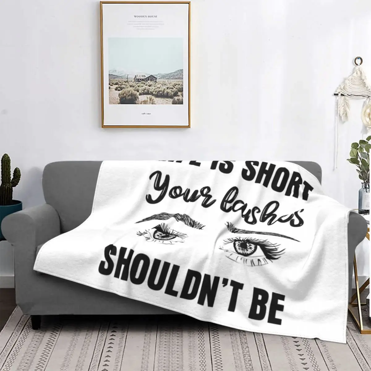 

Your Lashes Shouldn't Be Blanket Eyelashes Makeup Plush Warm Ultra-Soft Flannel Fleece Throw Blankets For Sofa Bedspread Quilt
