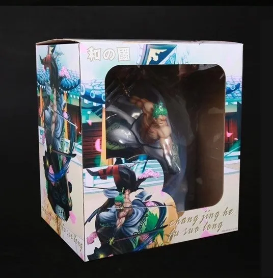 

Japanese Anime One Piece GK Kimono Roronoa Zoro Santoryu Ver. With Light PVC Action Figure Collection Model Toys Gifts Doll 39CM