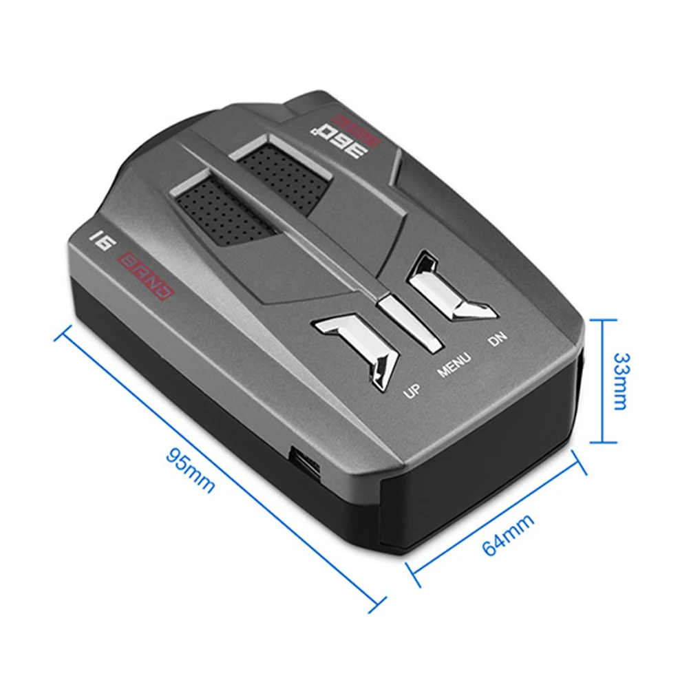 

V9 Automotive Radar Detector Radar Speed Detector Voice Alert Warning 16 Band Receiver Auto LED Display English/Russian Version