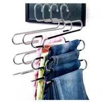 multi functional s type trouser rack stainless steel multi iayer trouser rack traceless adult trouser hanger