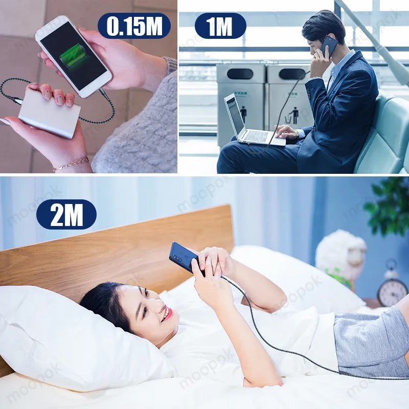 

5A 2m USB Type C Cable Micro Fast Charging For Huawei Android Phone Charger For Xiaomi Samsung Type C Cable Micro USB Data Line